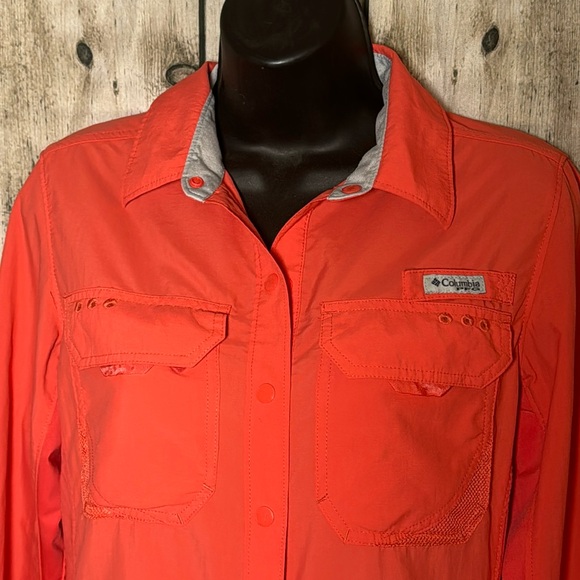 COLUMBIA Women's PFG Omni-Freeze Long Sleeve SnapUp Top Women's Small - Picture 2 of 13